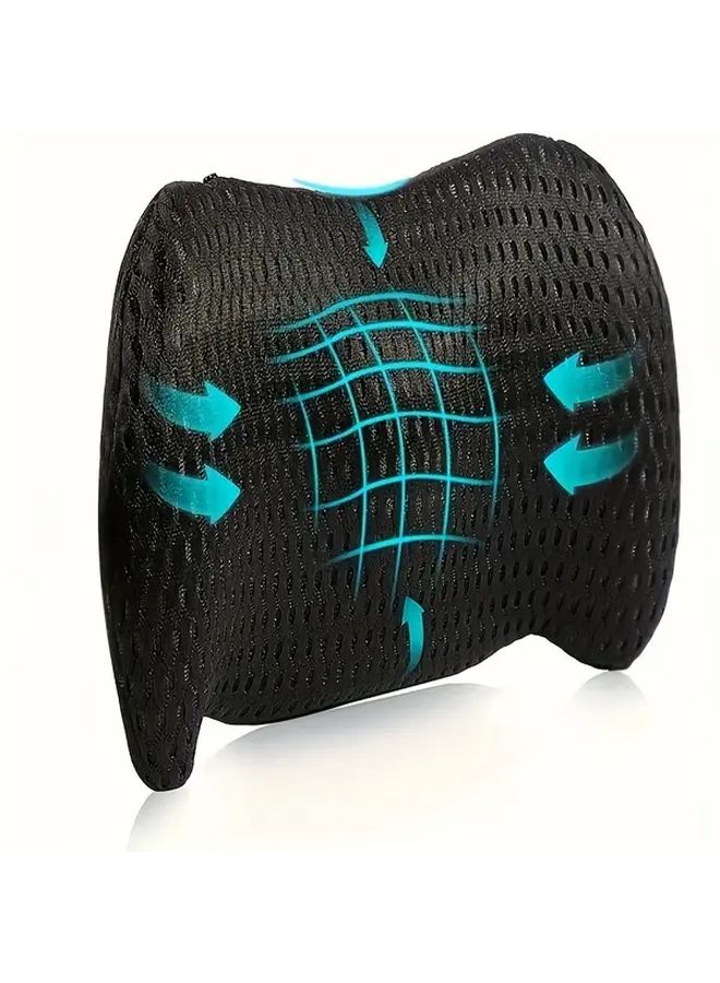 Ergonomic Lumbar Support Pillow Black for Office Chair Car and Bed - Image 4
